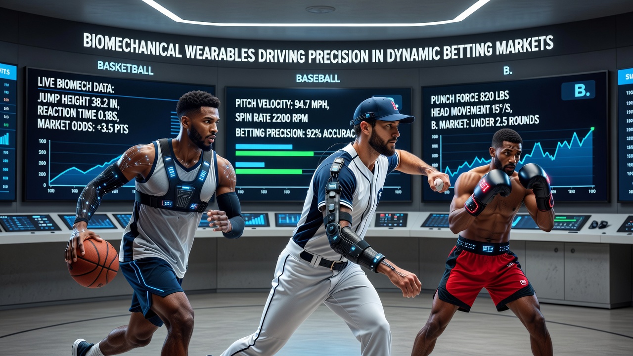 Boxer equipped with biomechanical sensors during a professional match used for real-time betting data